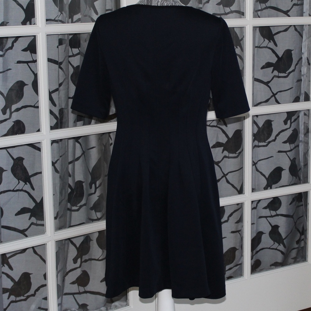 Betsey Zip-Front Fit-and-Flare Dress, Size 10 - Picture 3 of 12